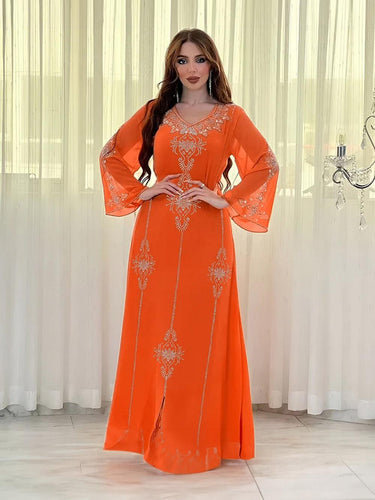 Orange Kaftan Dress